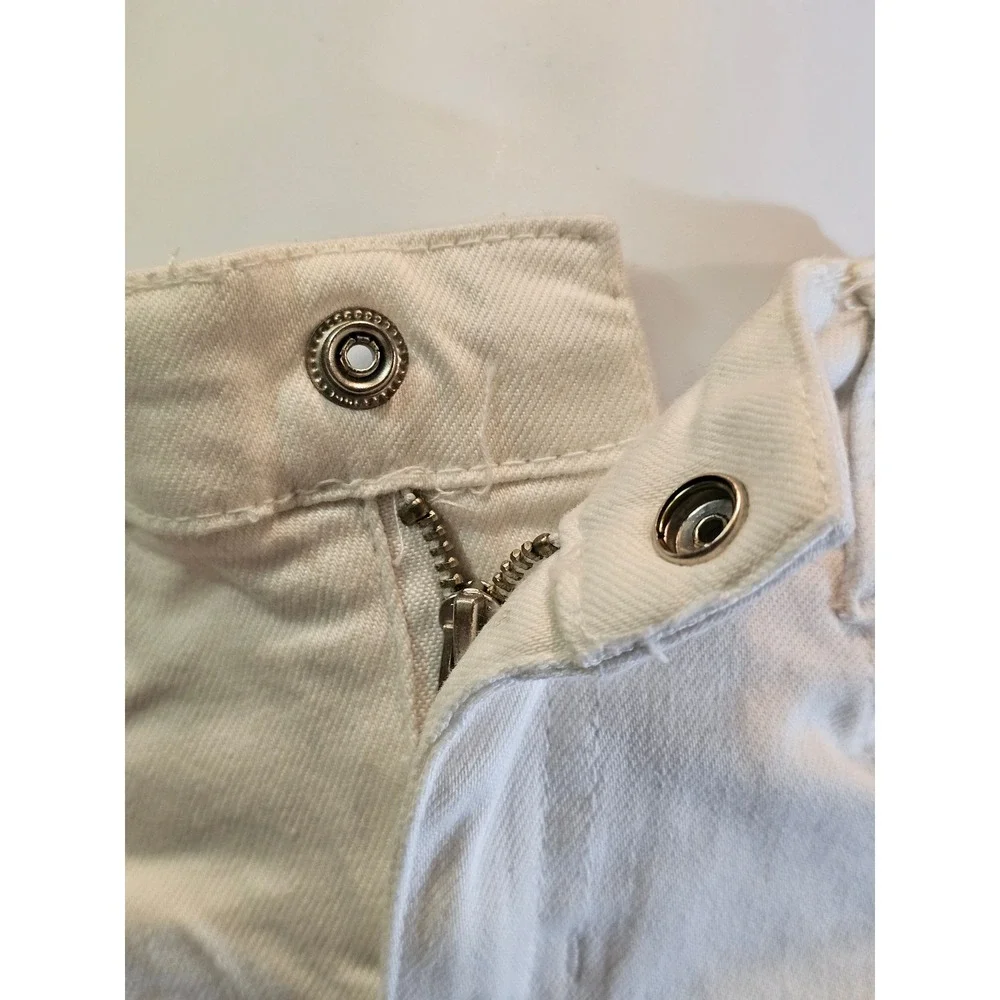 7‎ Seven for All Mankind Infant girls White Designer jeans Sz 2T EUC Adjustable